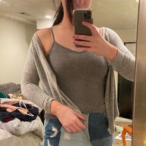 tank top and cardigan sweater set